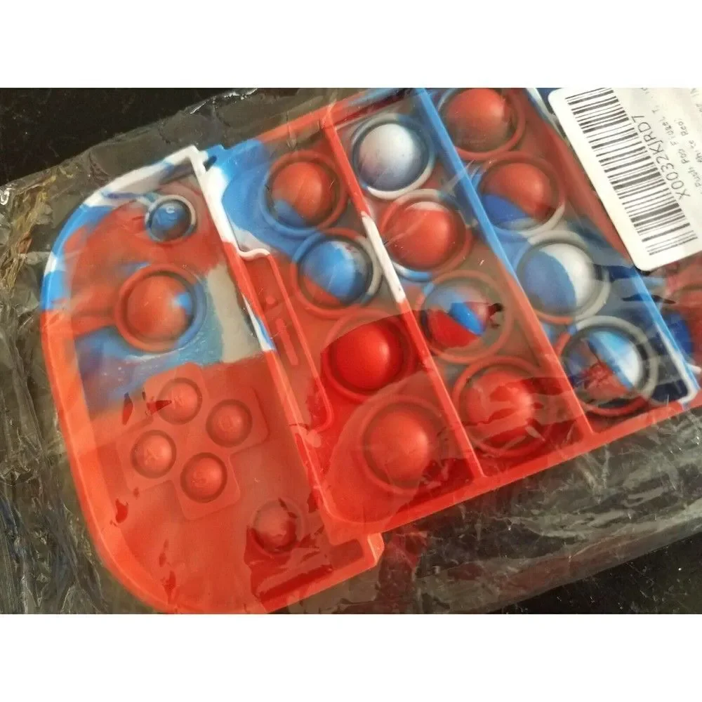 Fidget Toy Red Camo Gamepad Controller Game Push Pop Bubble Sensory
